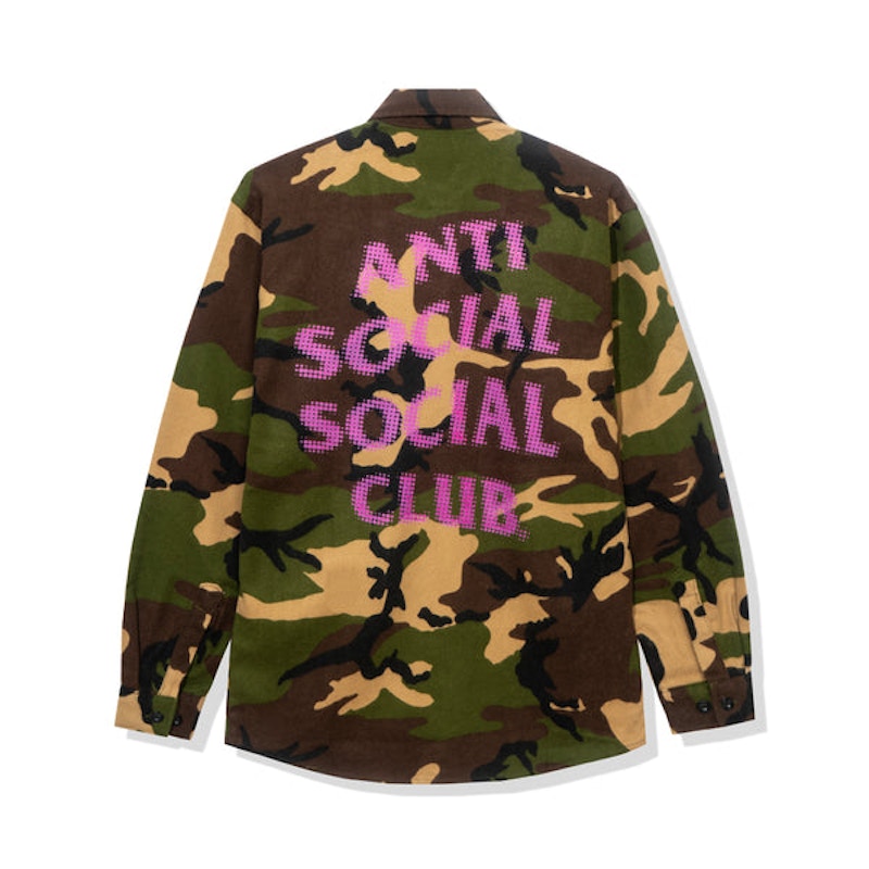 Anti Social Social Club Dialtone Flannel Camo Men's - SS22 - US