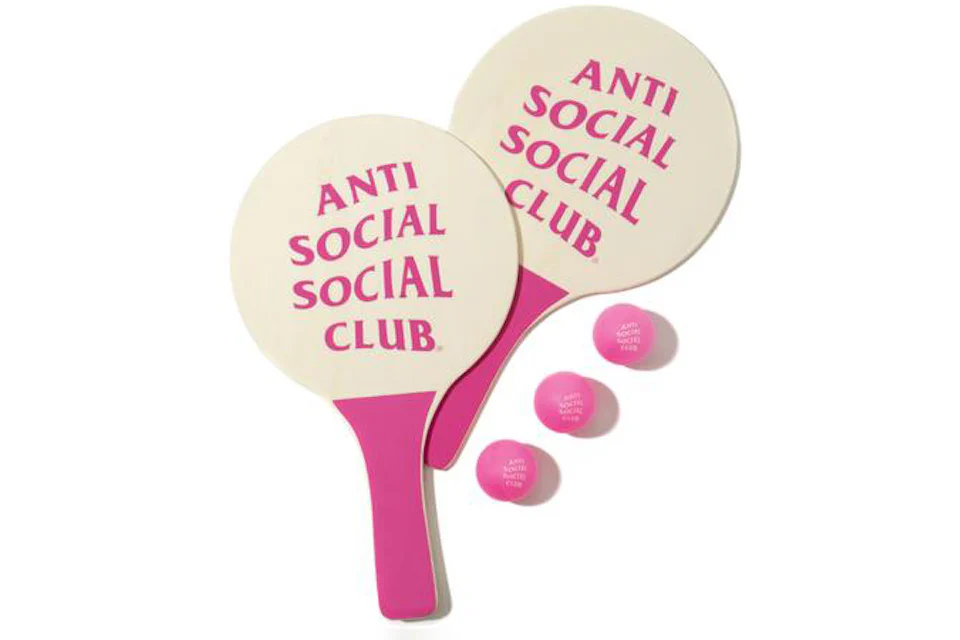 Anti Social Social Club Ding Dong Ping Pong Paddles Pink