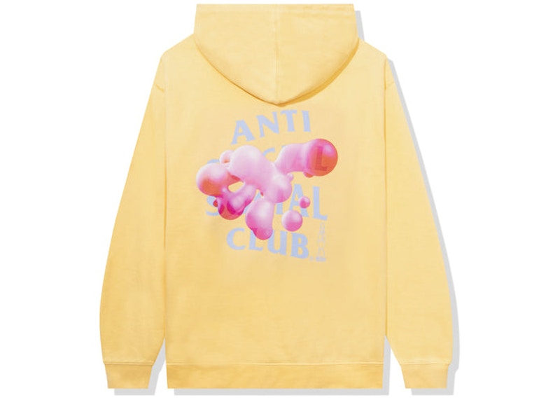 Pre-owned Anti Social Club Men's Don't Touch Hoodie In Cream In White
