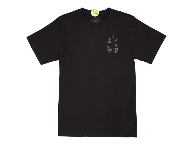 Pre-owned Anti Social Club Men's Dramatic Kkoch Tee Shirt In Black
