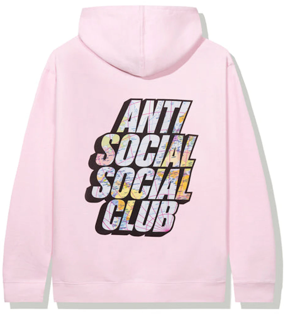 Anti Social Social Club Drop A Pin Hoodie Pink Men's - SS22 - US