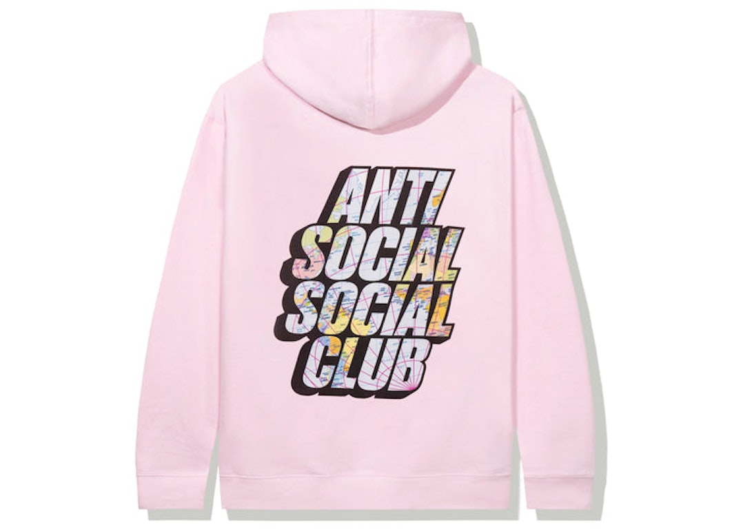 Pre-owned Anti Social Social Club Drop A Pin Hoodie Pink