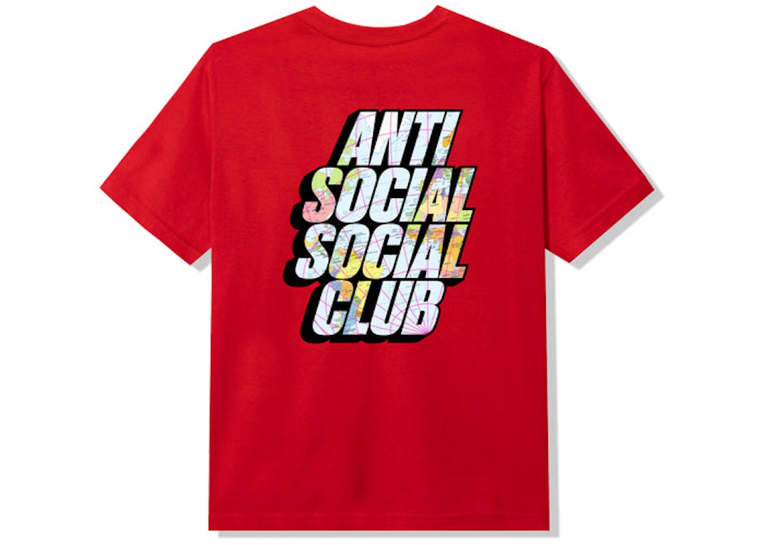 Pre-owned Anti Social Social Club Drop A Pin T-shirt Red