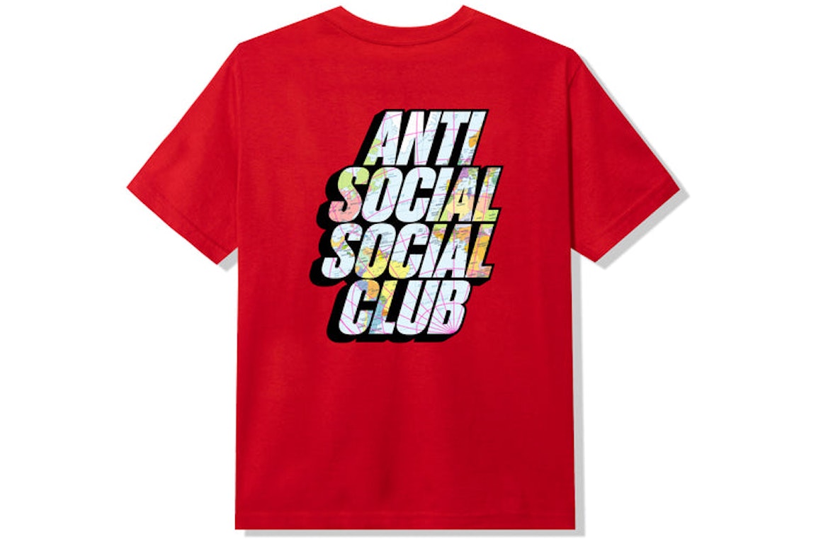 Pre-owned Anti Social Social Club Drop A Pin T-shirt Red
