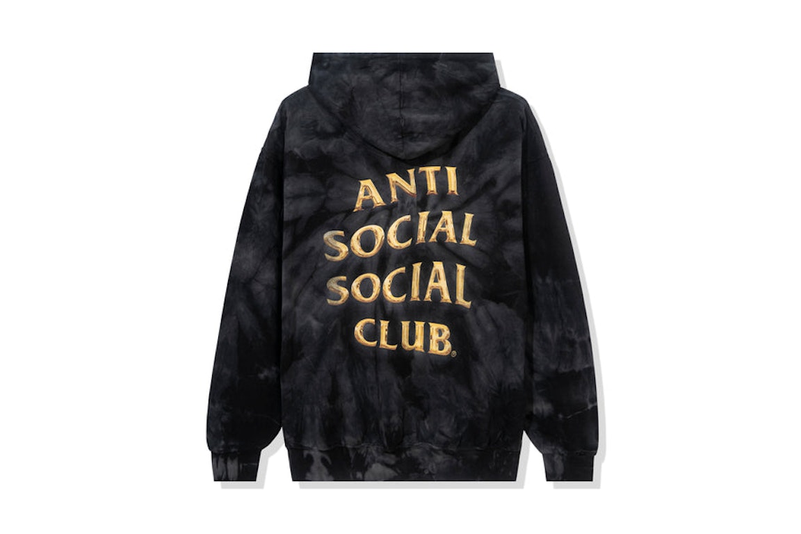 Pre-owned Anti Social Social Club Effectionate Hoodie Black Tie Dye