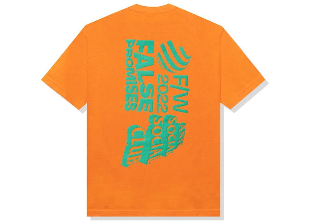 Pre-owned Anti Social Social Club False Promises T-shirt Orange