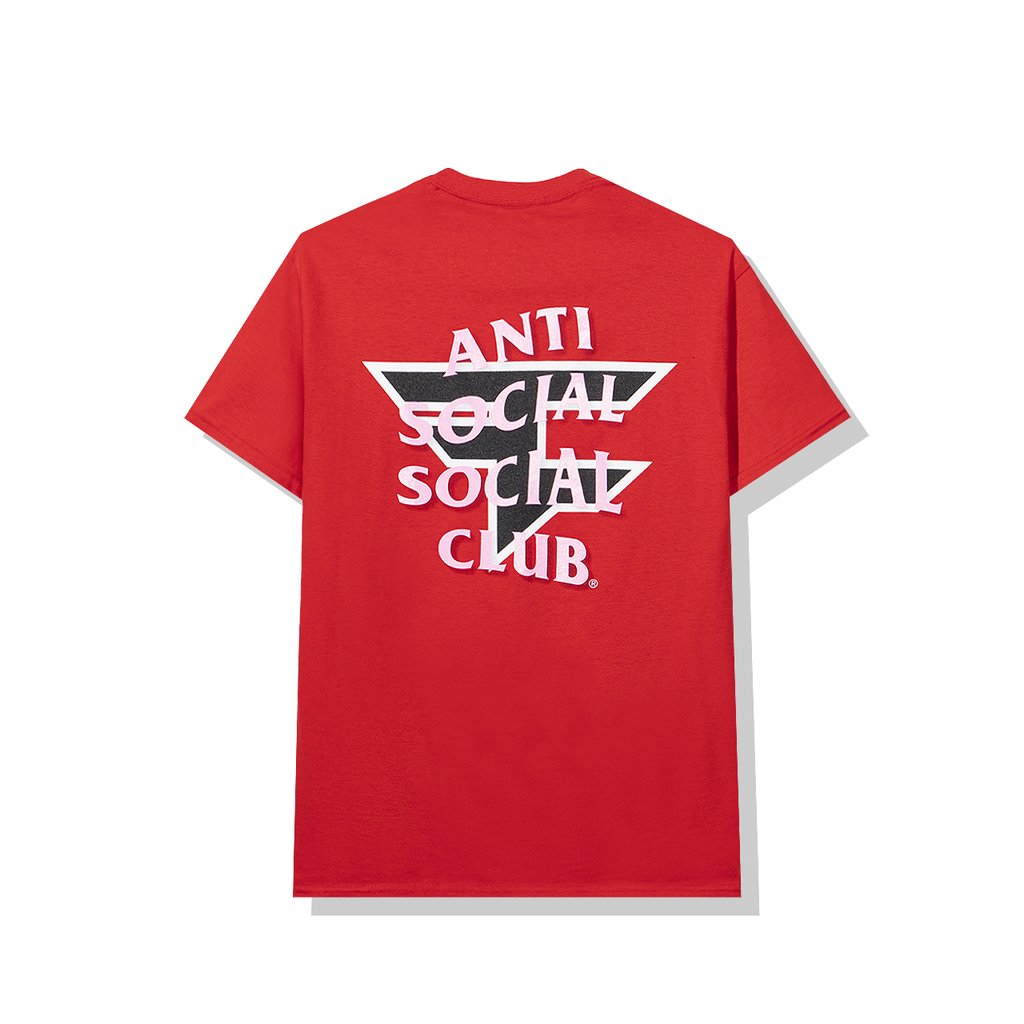 anti social social club red t shirt