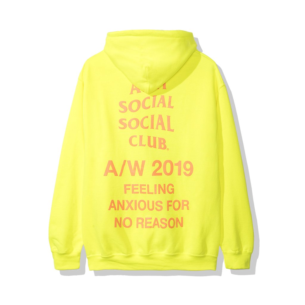 Anti Social Social Club 777 Hoodie (FW19) Neon Green Men's - FW19 - US