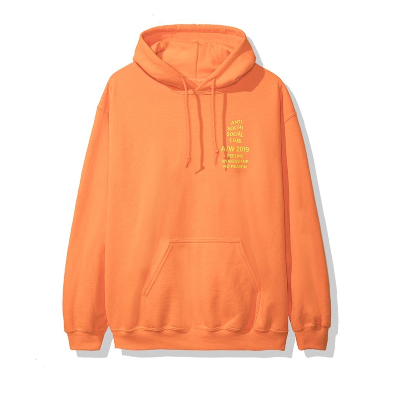 Orange anti social social best sale club hoodie