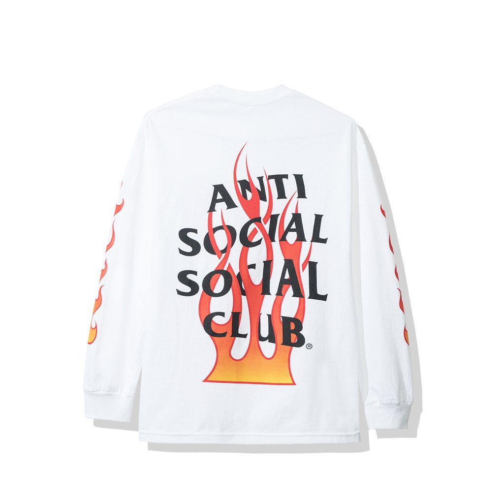 Anti Social Social Club Firebird Long Sleeve Tee (FW19) White