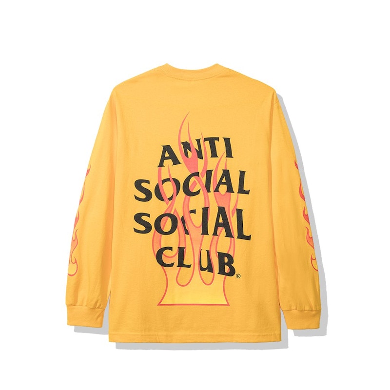 Anti social social clearance club yellow shirt