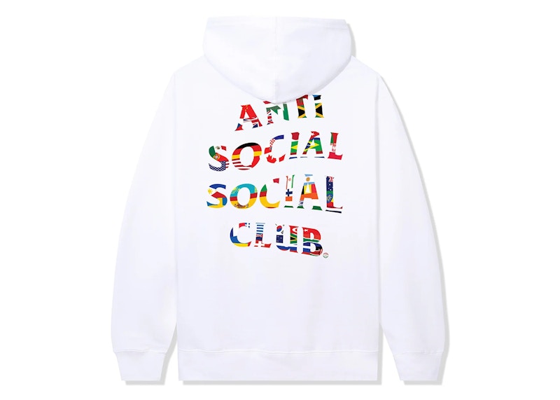 Anti Social Social Club Flag Collage Hoodie White Men s SS24 US