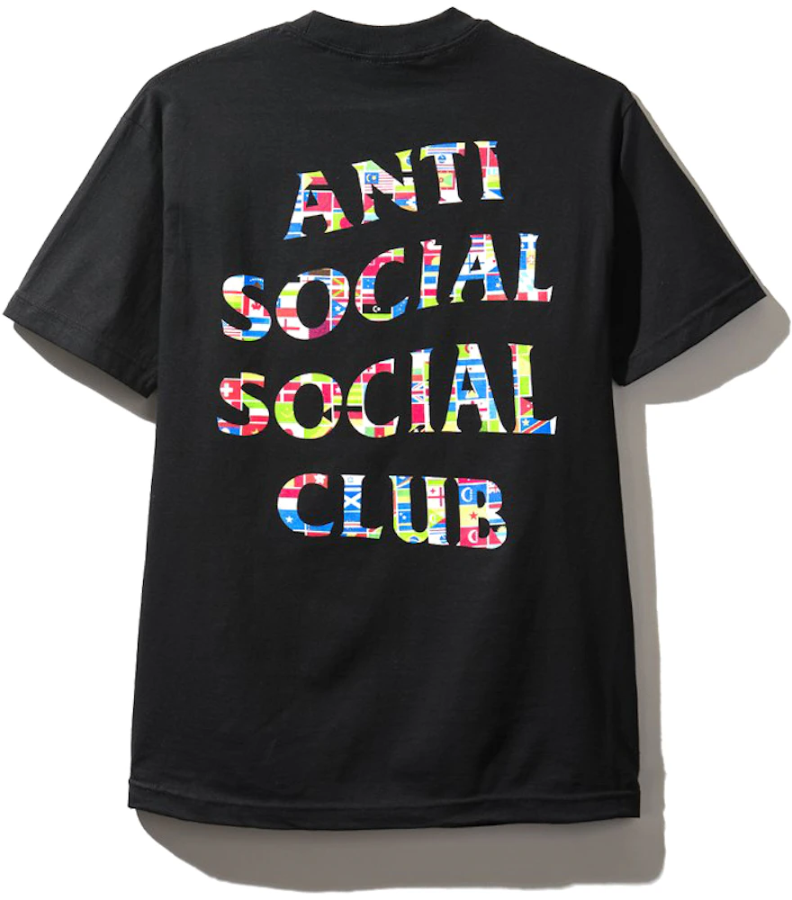 Anti Social Social Club Flag Tee Black Men's - US