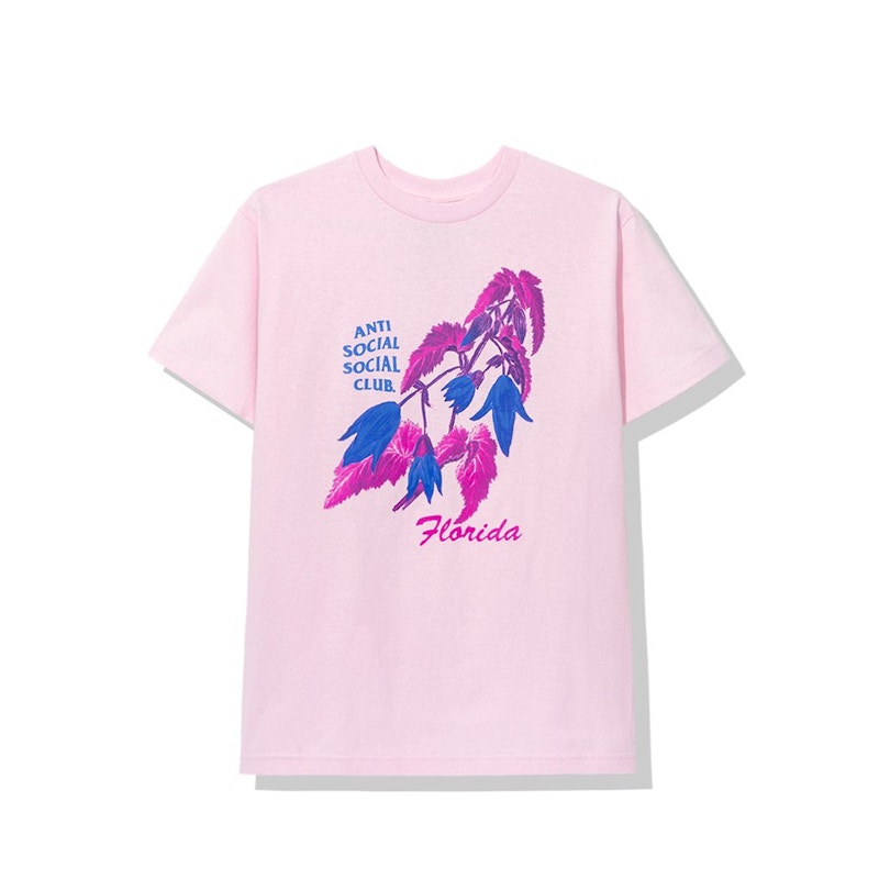 anti social social club t shirt pink