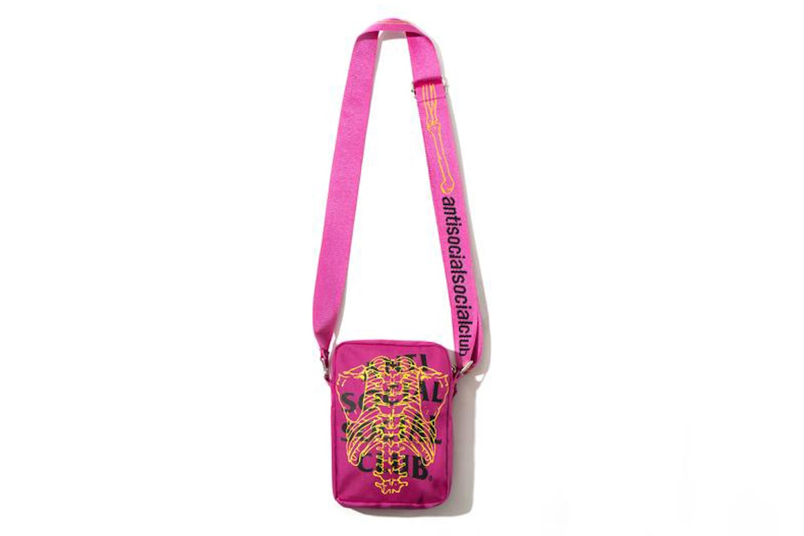 Pre-owned Anti Social Social Club Fracture Side Bag Pink