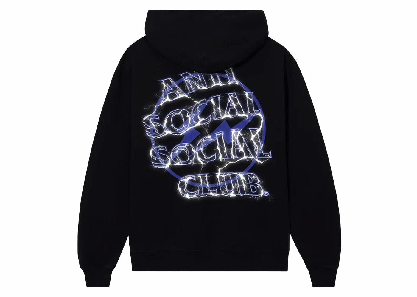 Anti Social Social Club Fragment Bolt Hoodie Black/Navy