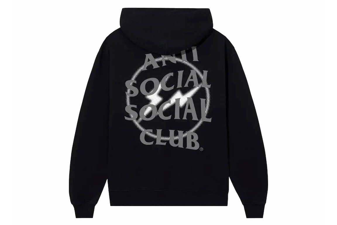 Pre-owned Anti Social Social Club Fragment Half Tone Hoodie Black/gray