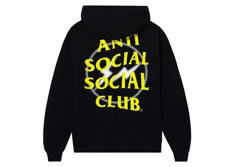 Anti Social Social Club Fragment Half Tone Hoodie Black/Yellow