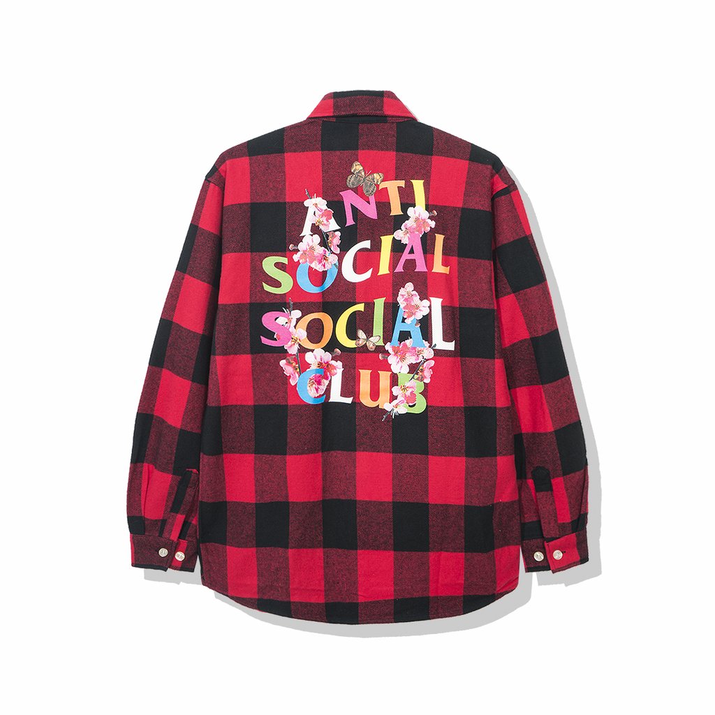anti social social club frantic flannel - シャツ