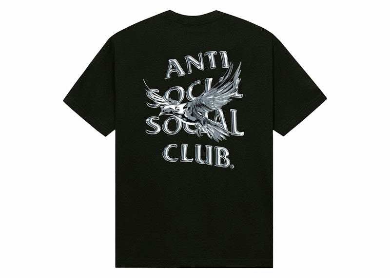 Pre-owned Anti Social Club Men's Frantically Melting Tee Shirt In Olive