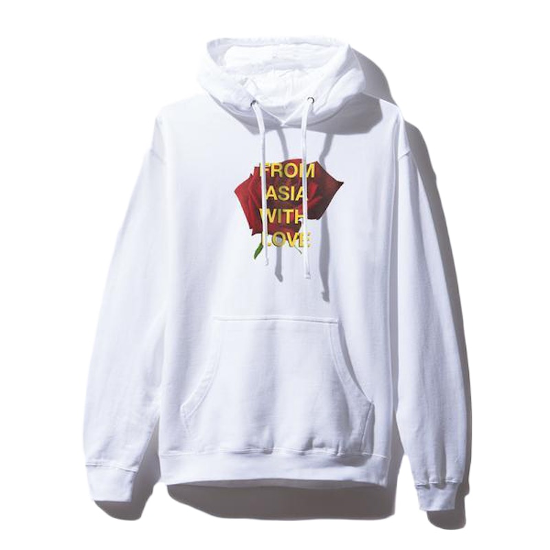 Pre-owned Anti Social Club Men's From Asia With Love (asia Exclusive) Hoodie In White
