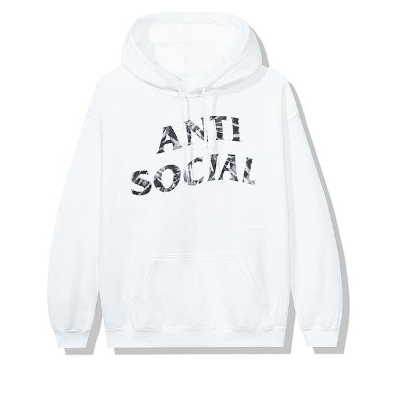 Pre-owned Anti Social Club Men's Funky Forest Hoodie In White