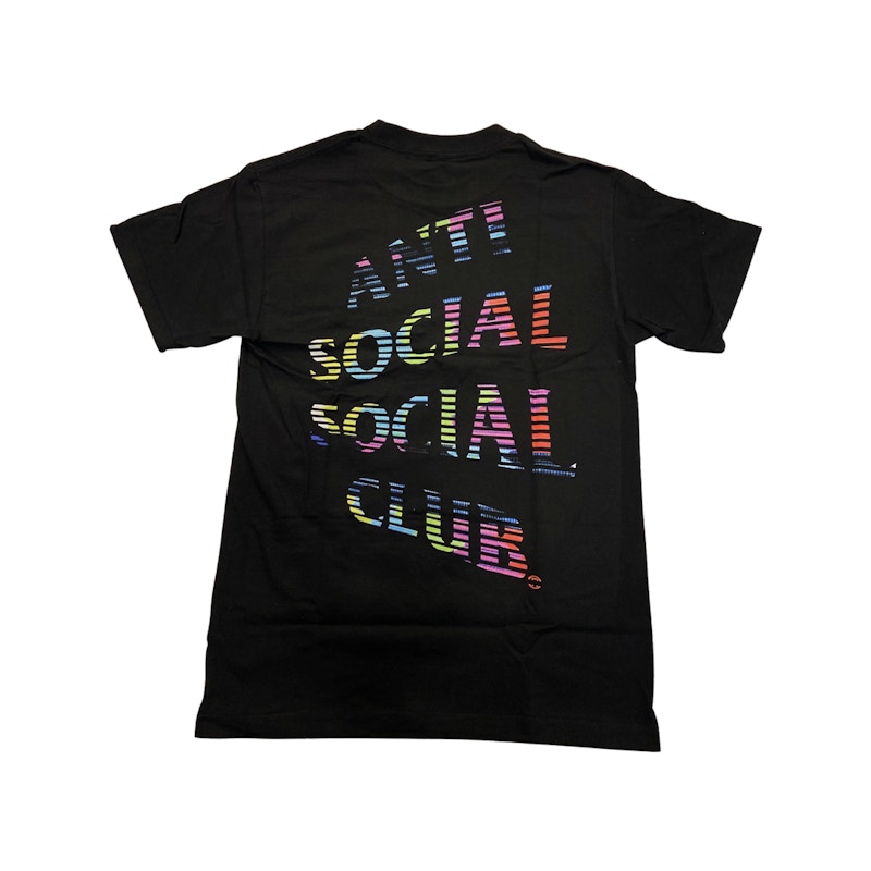 Pre-owned Anti Social Club Men's  Fuzzy Connection T-shirt In Black