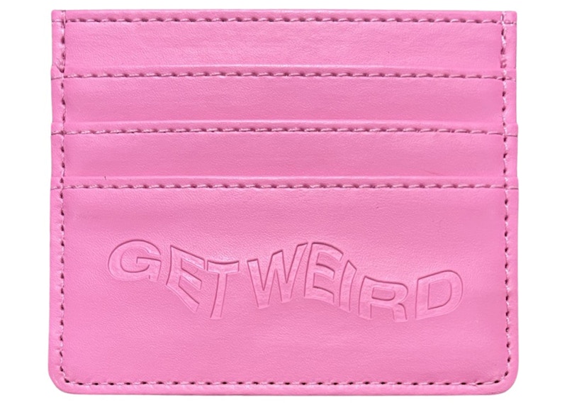 Pre-owned Anti Social Club Get Weird Card Holder In Pink