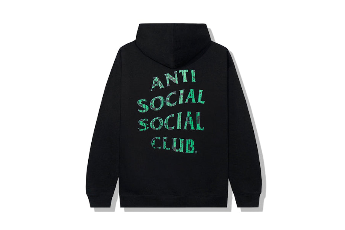 Pre-owned Anti Social Social Club Glitch Hoodie Black