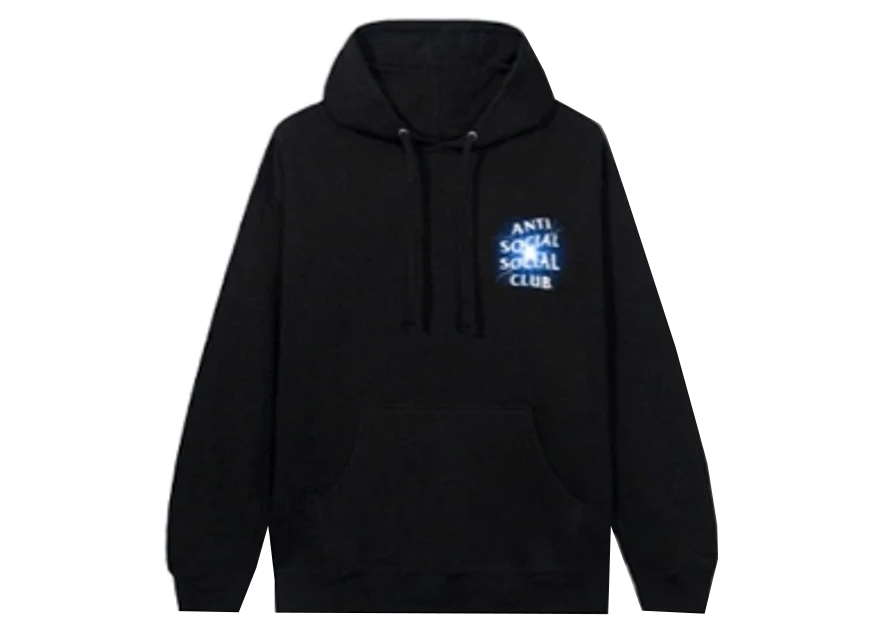 Anti Social Social Club Glow In The Dark Pain Hoodie Black/Blue