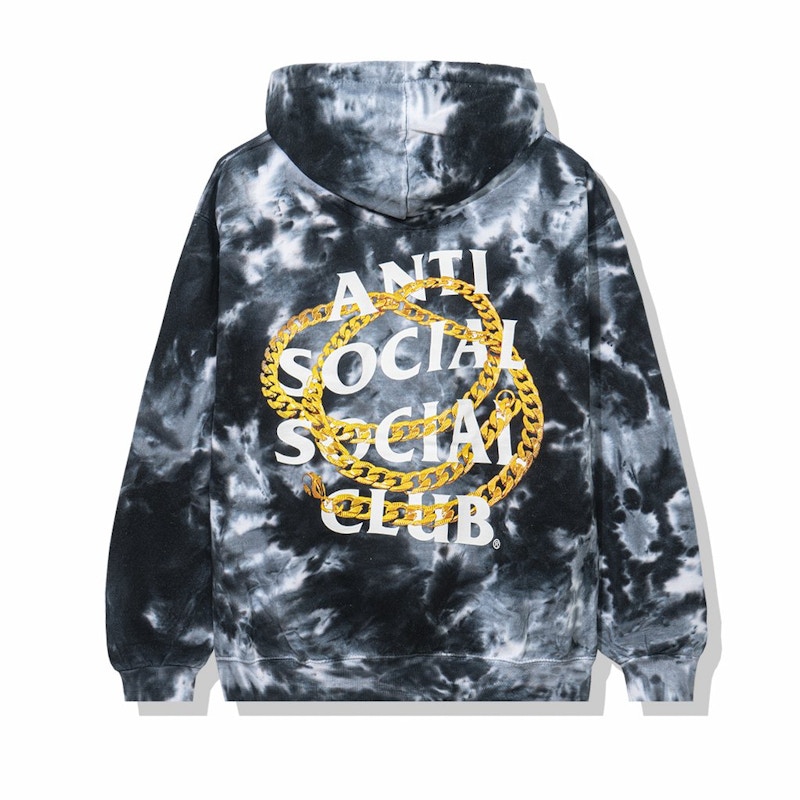 Anti Social Social Club Good Hoodie Black Tie Dye Men s SS20 US