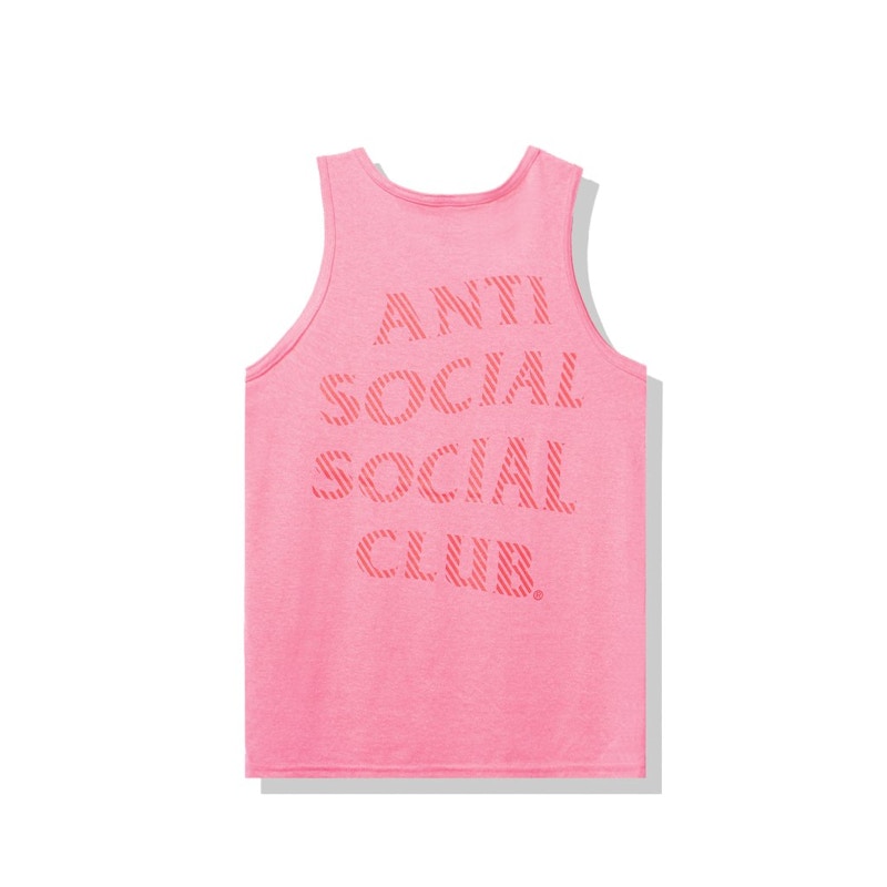 Pre-owned Anti Social Club Men's Goodbye Summer Tank In Pink