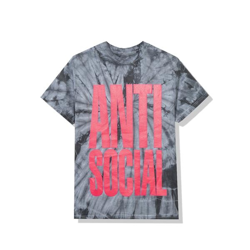 Pre-owned Anti Social Club Men's Heatwave Tee Shirt In Black Tie Dye
