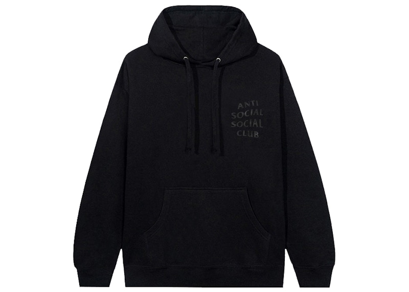 Black hoodie anti social social club sale