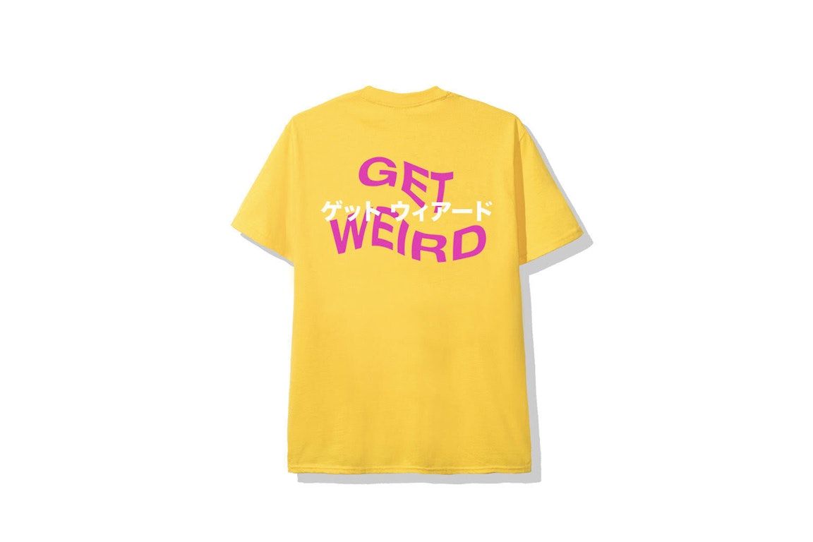 Pre-owned Anti Social Social Club Higibis Get Weird T-shirt Yellow