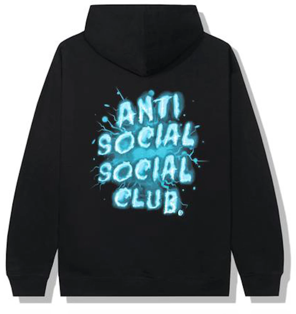 Anti Social Social Club I See Splash Hoodie Black/Blue Men's - SS21 - US