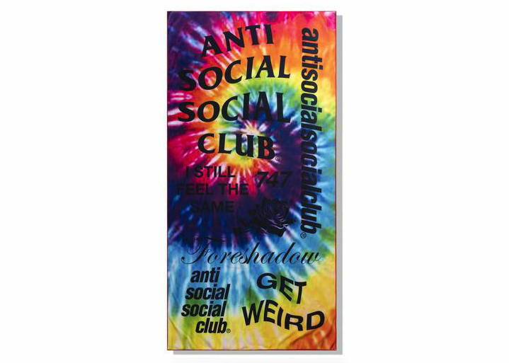 Anti Social Social Club Identity Crisis Towel Rainbow Tie Dye