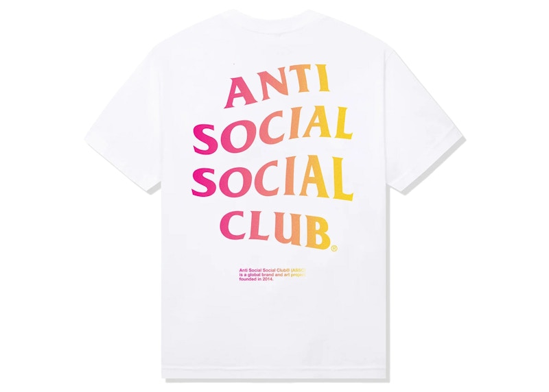 Pre-owned Anti Social Club Men's  Indoglo Tee Shirt In White