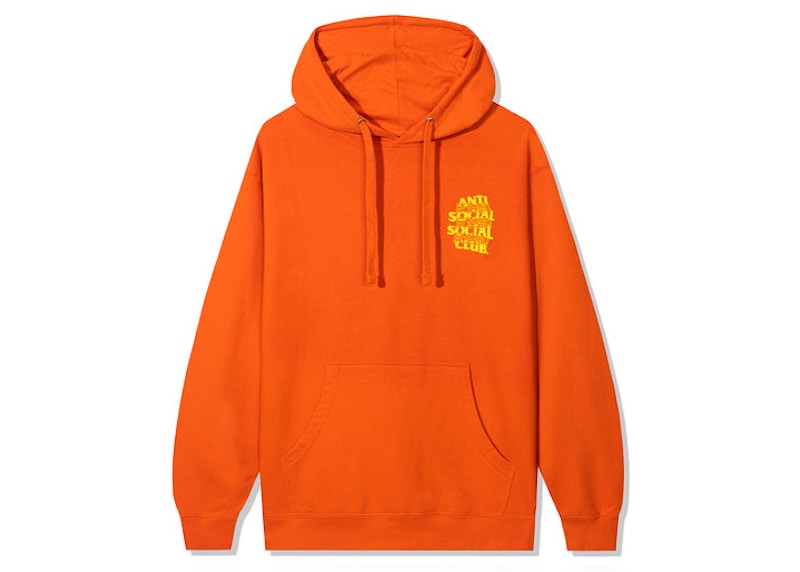 Orange anti social social cheap club hoodie