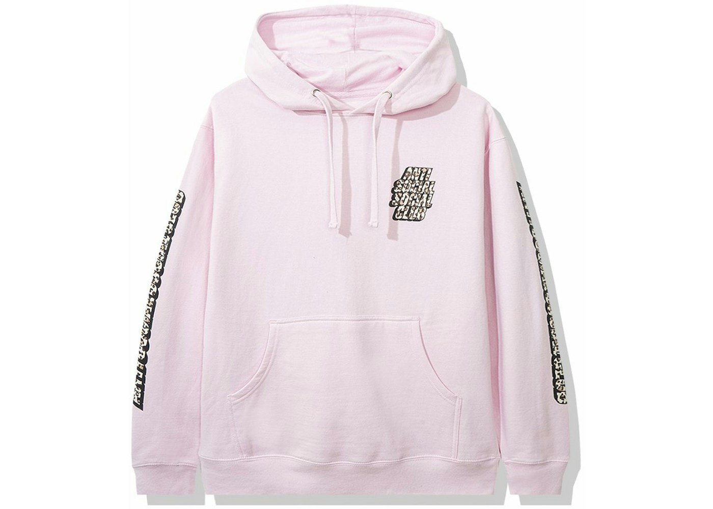 Pink anti social club hoodie Clearance