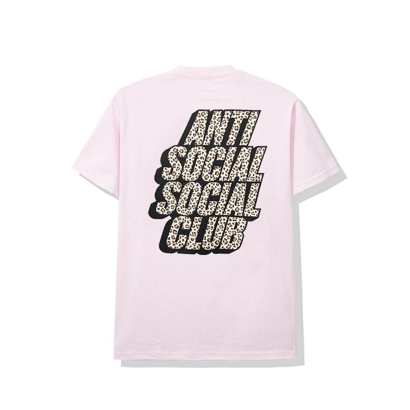 anti social social club t shirt pink