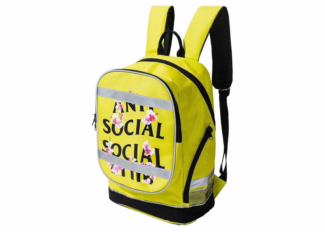 Pre-owned Anti Social Social Club Kkoch 3m High Visibility Backpack Neon