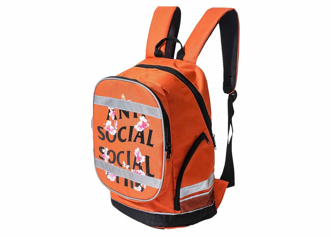 Pre-owned Anti Social Social Club Kkoch 3m High Visibility Backpack Orange