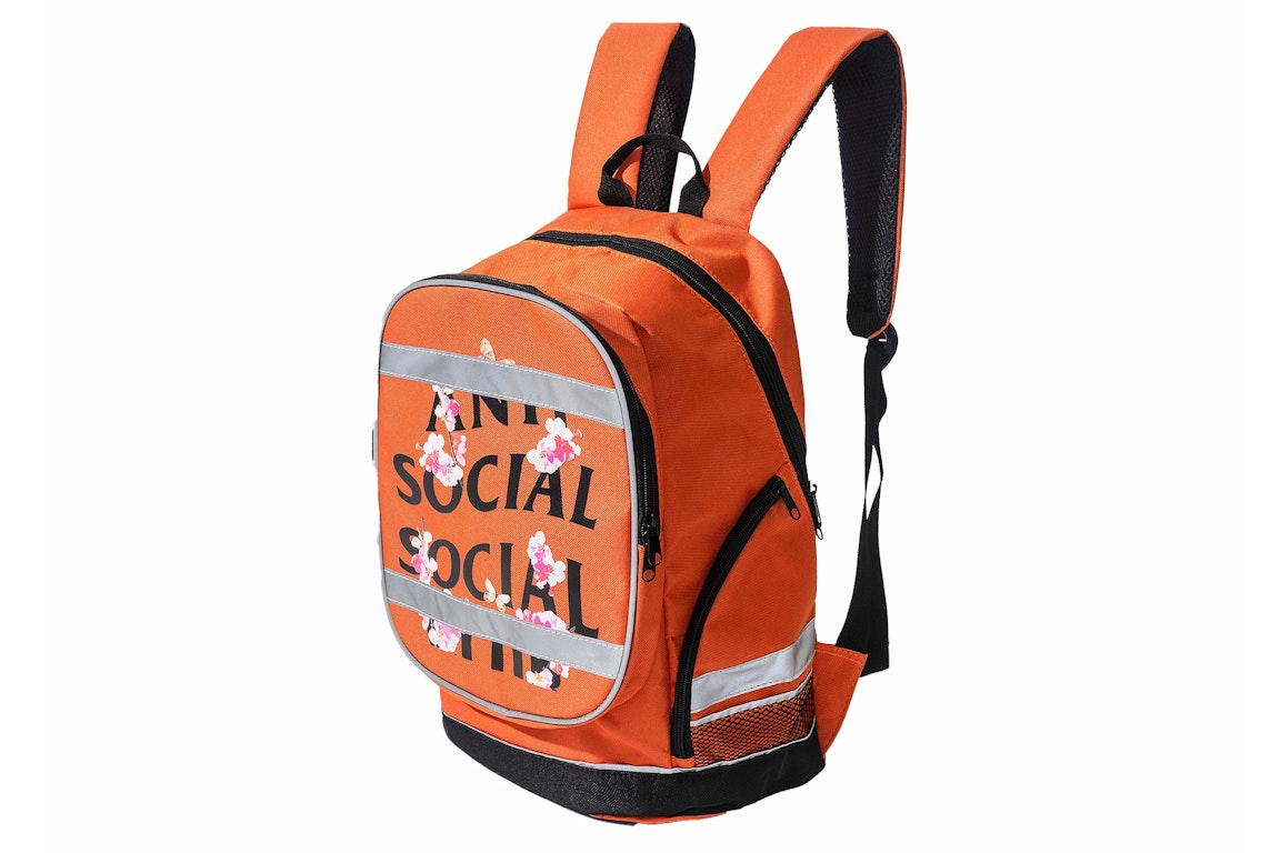 Pre-owned Anti Social Social Club Kkoch 3m High Visibility Backpack Orange