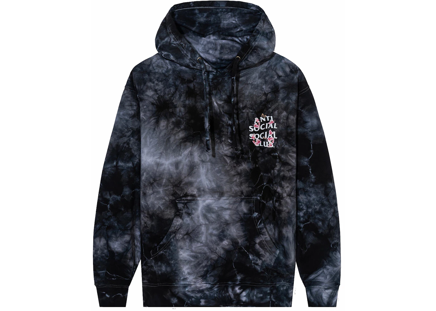 Anti Social Social Club Kkoch Hi-5 Tie Dye Hoodie Black Men's