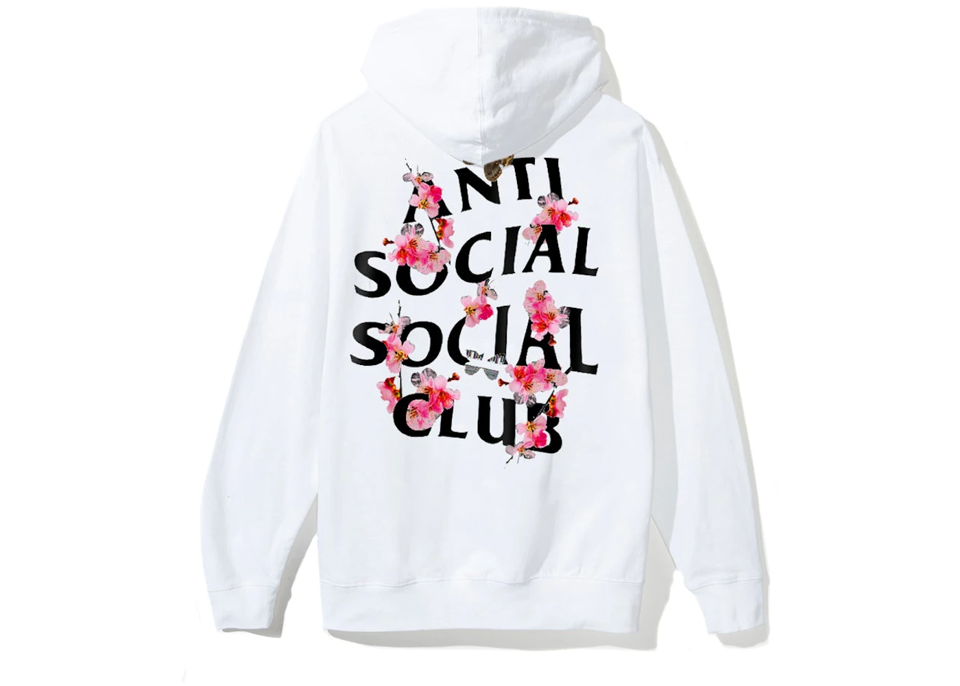 White anti social hoodie Clearance