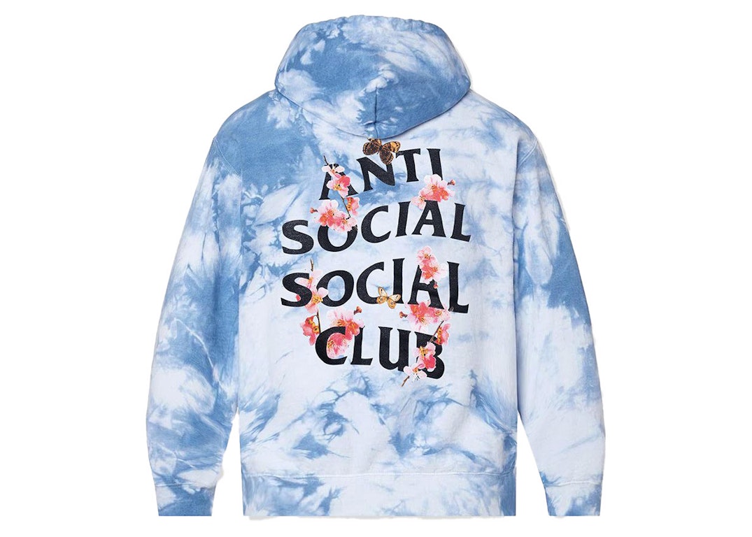 Pre-owned Anti Social Social Club Kkotch F&f Hoodie Crystal Blue