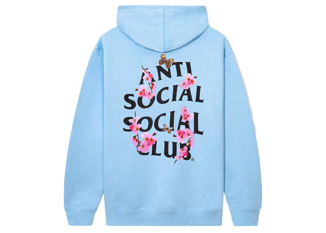 Pre-owned Anti Social Social Club Kkotch Hoodie Blue