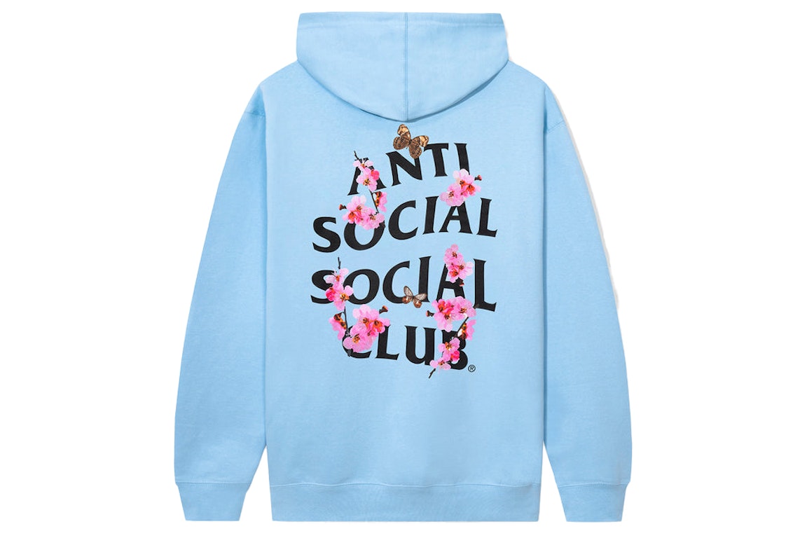 Pre-owned Anti Social Social Club Kkotch Hoodie Blue