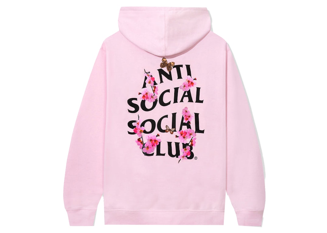 Pre-owned Anti Social Social Club Kkotch Hoodie Pink
